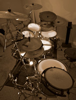 Sepia Drums Side